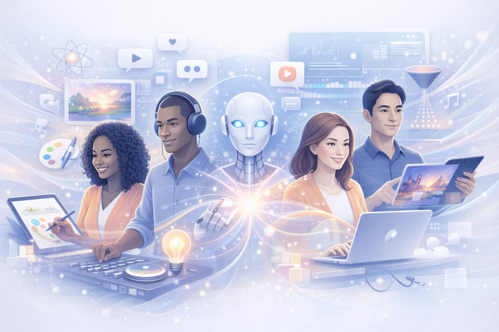 Creators using Google Labs AI tools