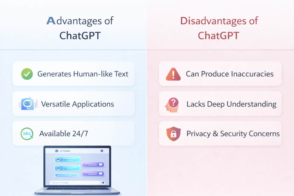 Advantages and disadvantages of ChatGPT explained visually