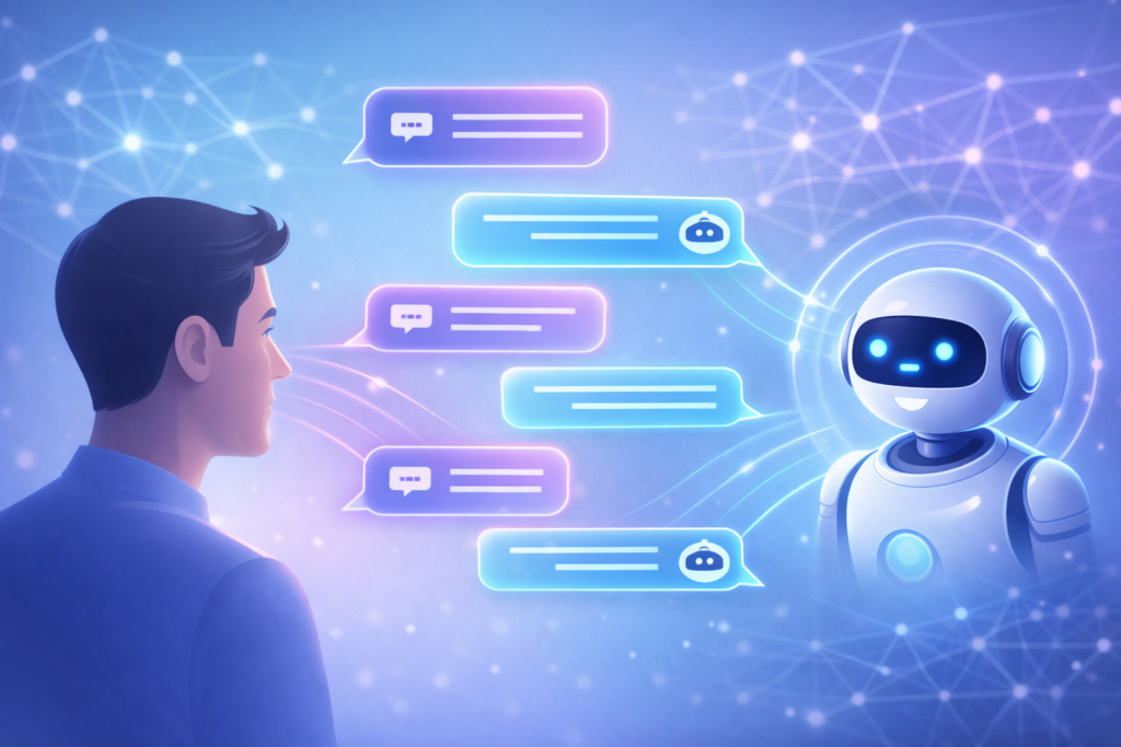 What is ChatGPT artificial intelligence chatbot concept illustration