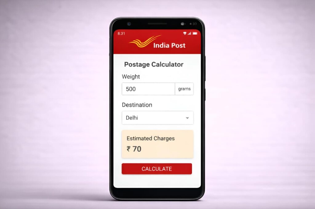 Dak Sewa App postage calculator