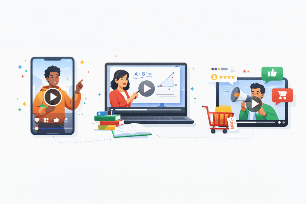 Types of videos created using Google Flow video creation