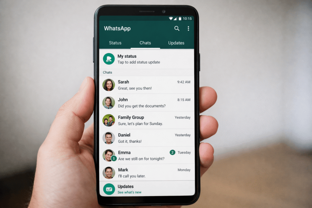WhatsApp upcoming features including new updates and status privacy