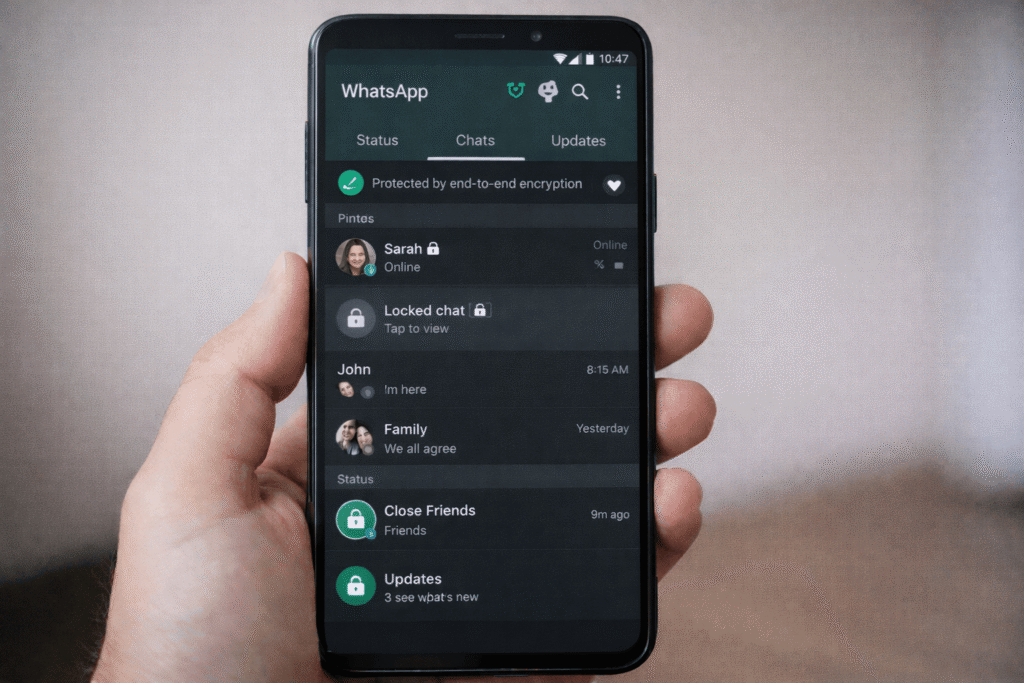 WhatsApp AI image tools and media drafts feature on mobile app
