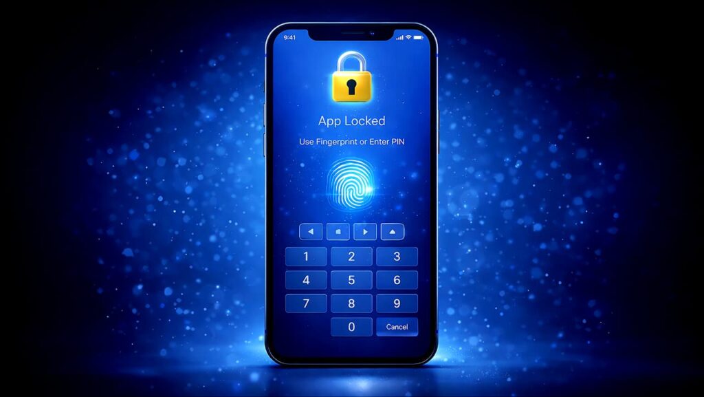 imo app lock security protection feature illustration