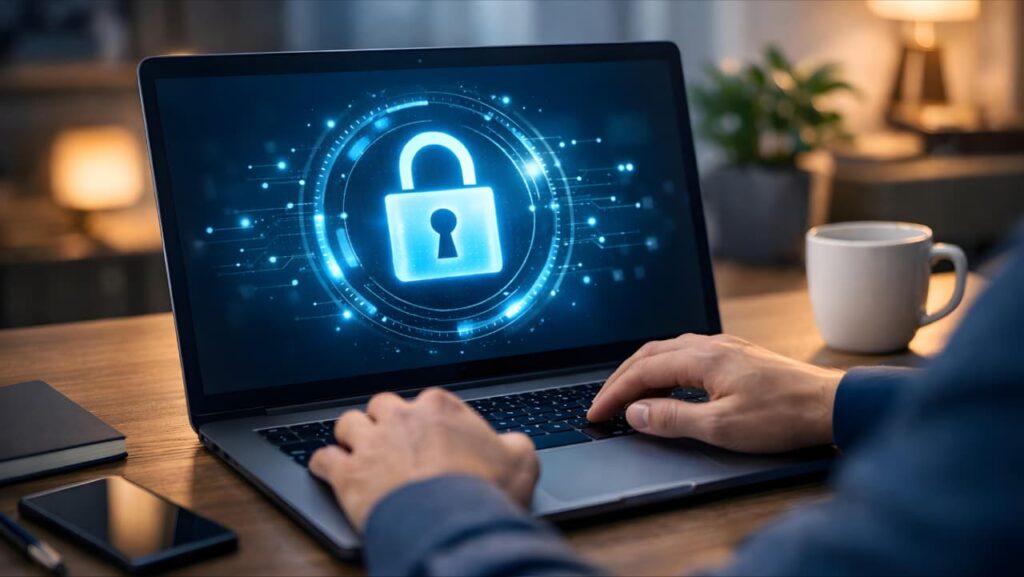 how to protect your personal data online using secure laptop