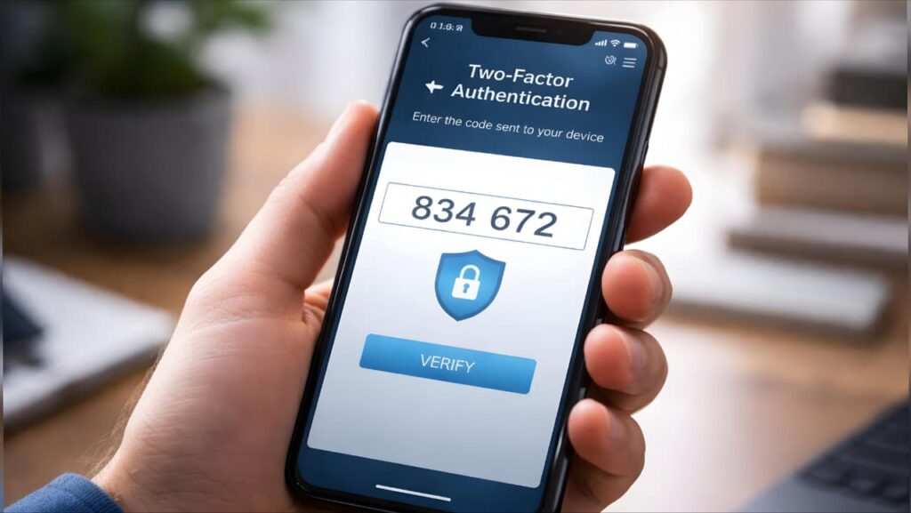 two factor authentication verification on smartphone