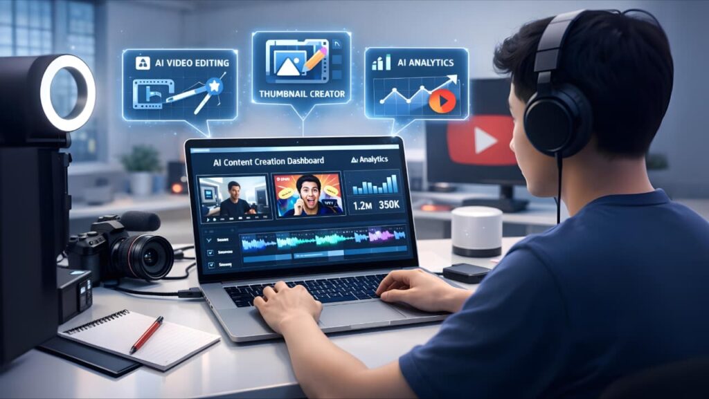 AI tools helping YouTubers create and edit videos faster