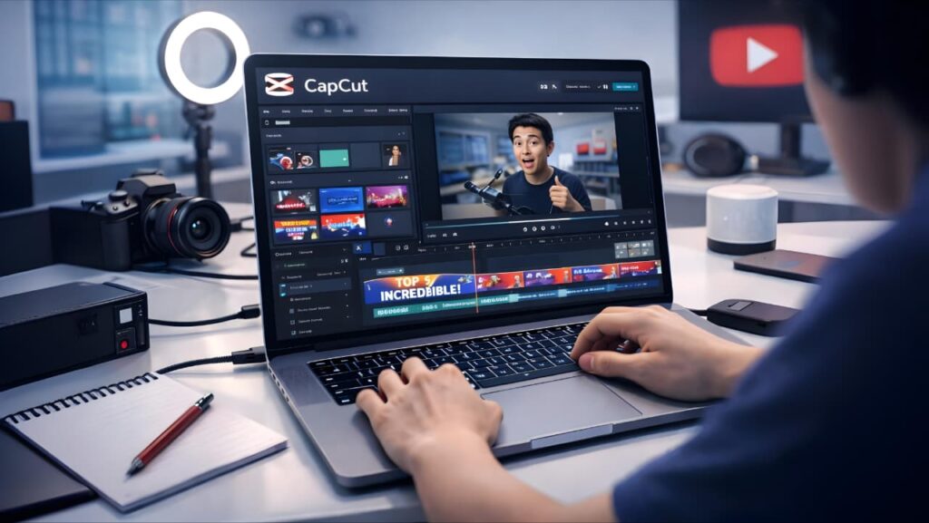 CapCut AI video editing tool used by YouTubers