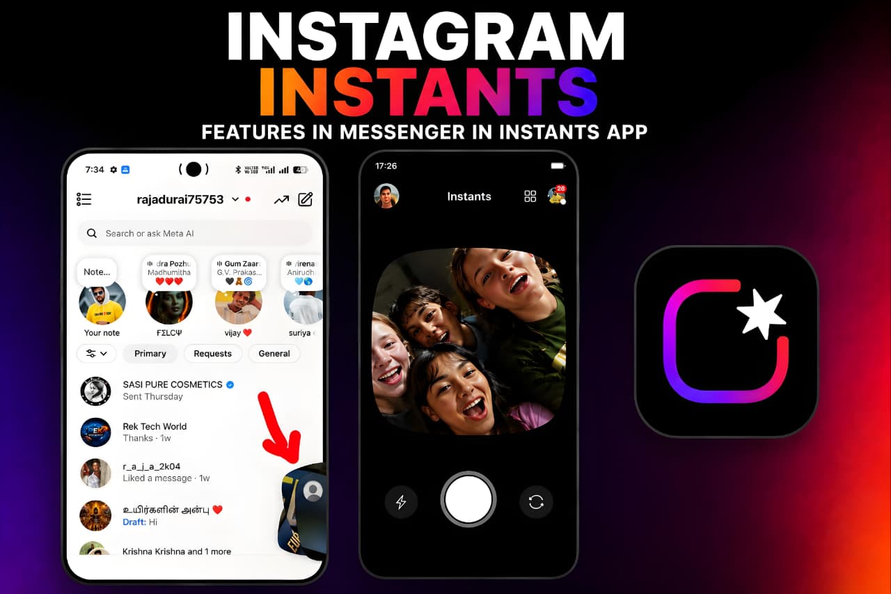Instagram Instants feature inside Instagram Messenger and Instants standalone app