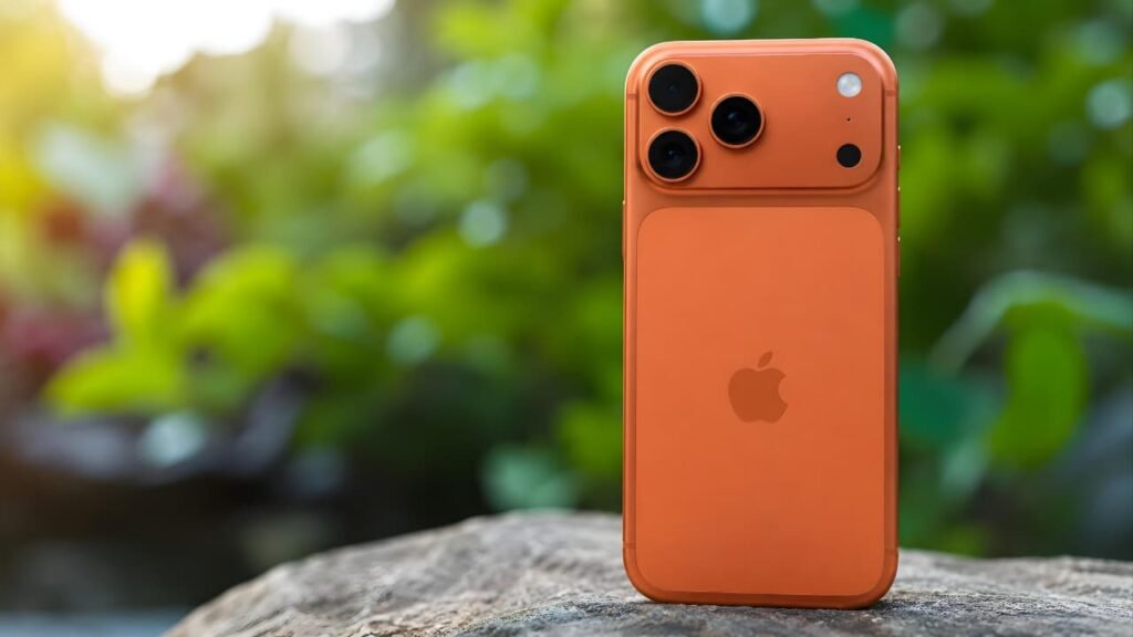 Apple iPhone 17 Pro Max Review – Cosmic Orange rear design with premium camera system