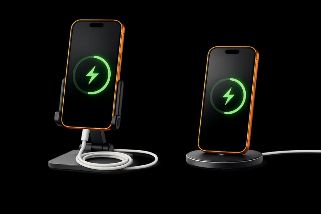 Apple iPhone 17 Pro Max Review showing wired USB-C and wireless MagSafe charging