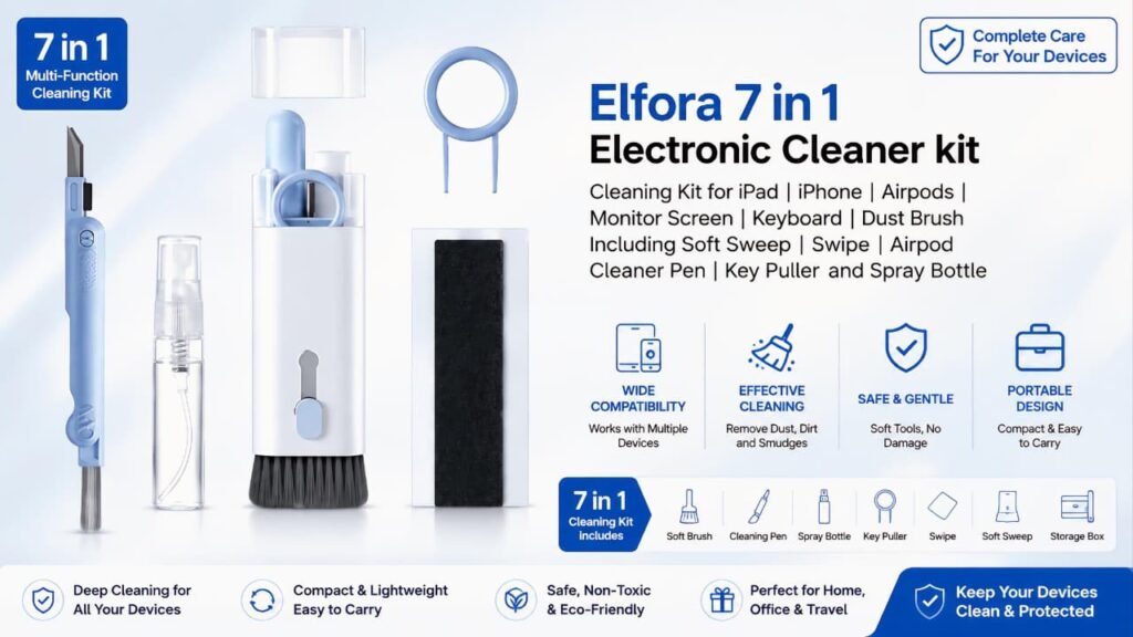 Best Amazon Gadgets Under ₹1000 – Elfora 7-in-1 Electronic Cleaning Kit