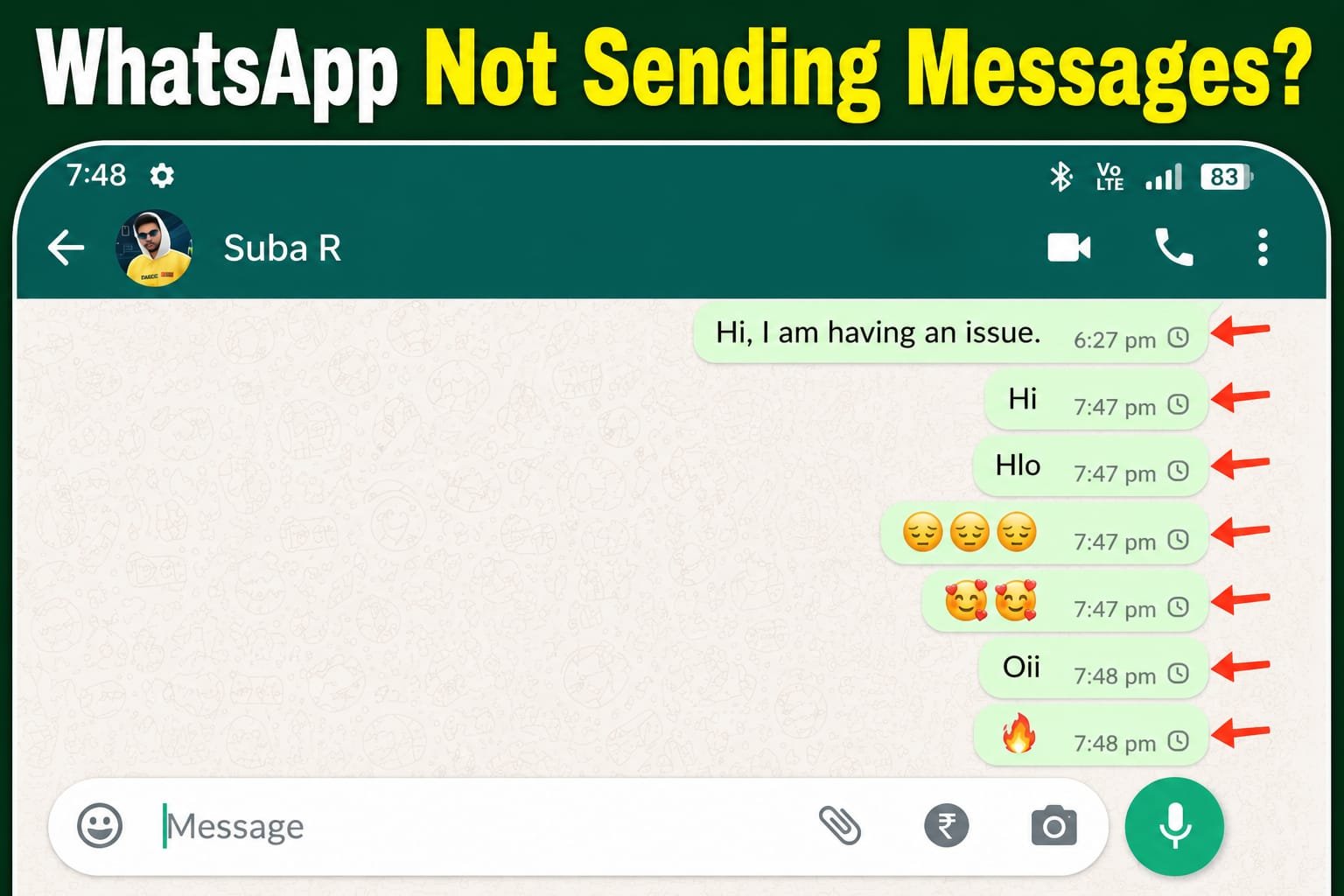 WhatsApp Not Sending Messages Troubleshooting Guide