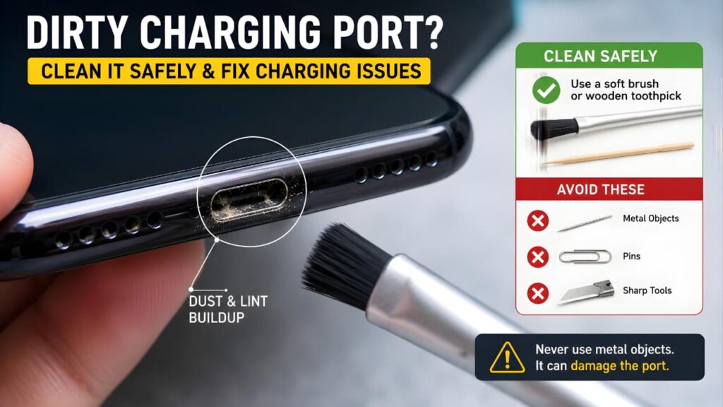 How to Clean a Phone Charging Port Safely to Fix Phone Not Charging Issues