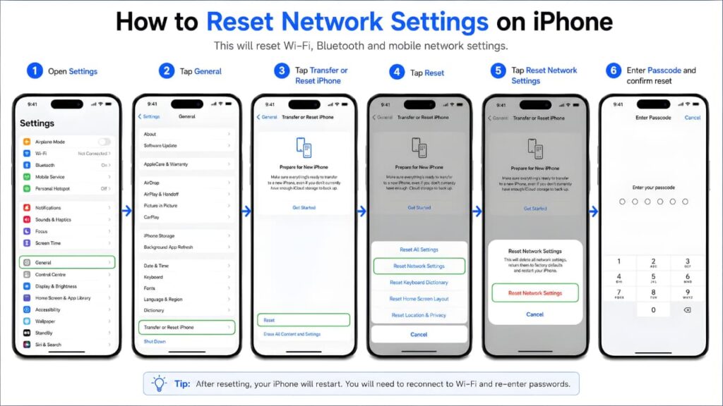 How to Reset Network Settings on iPhone to Fix Mobile Data Not Working