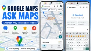 Google Maps Ask Maps search box for entering natural language questions