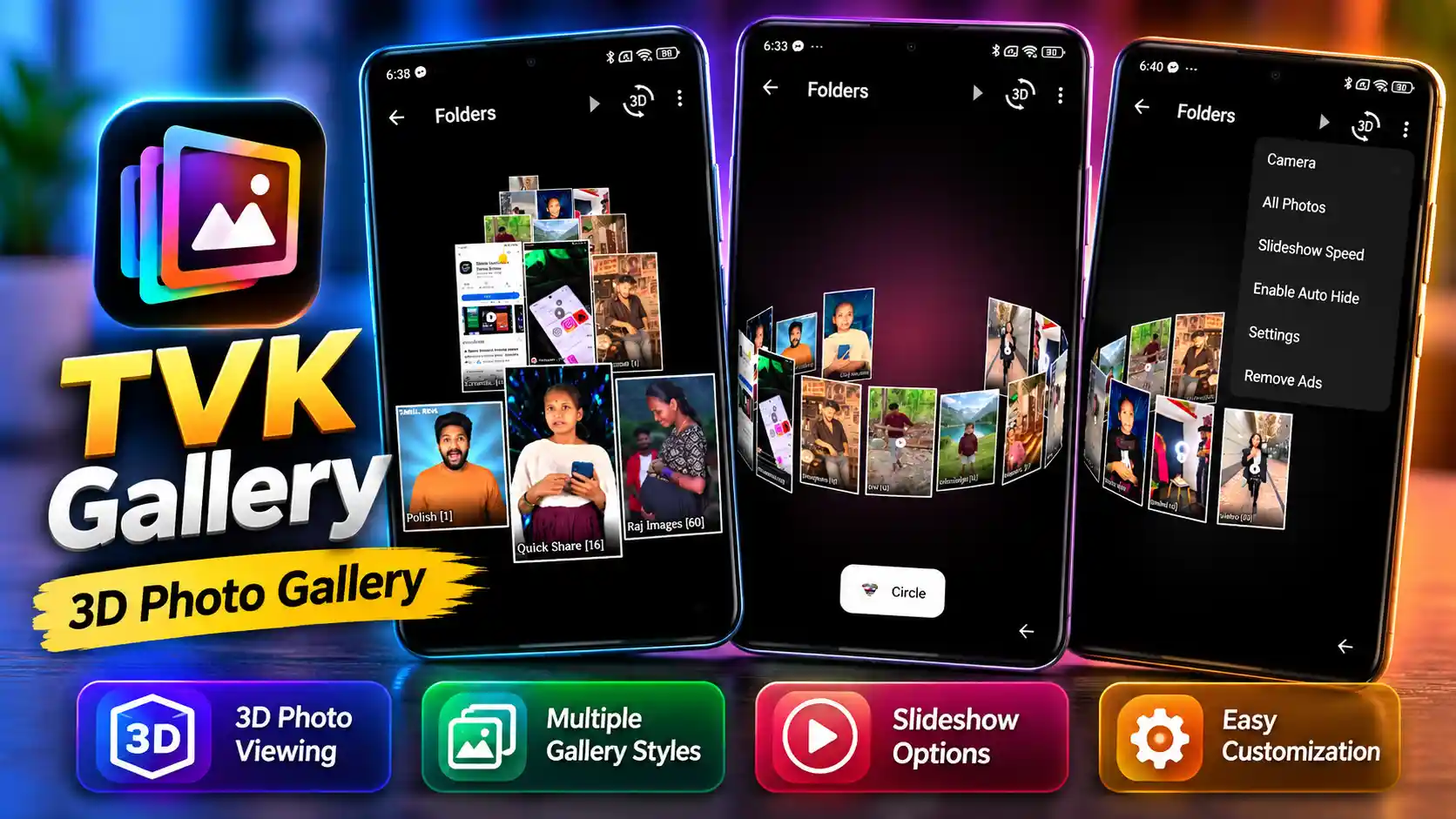 TVK Gallery 3D photo gallery app for Android